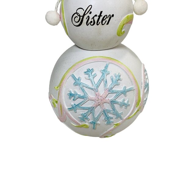Snowgirl Sister Figurine Christmas Gift Magnetic Winter Snowflake Holiday Keepsa - Picture 10 of 16